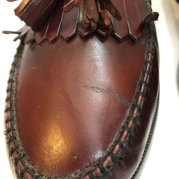 GH Bass Co Layton Mens 13 D Burgundy Leather Kiltie Tassel Loafers Shoes main image 14